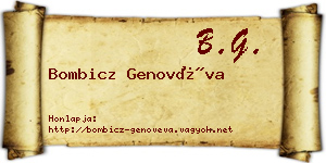 Bombicz Genovéva névjegykártya